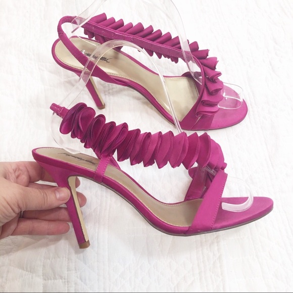 Jacqueline Ferrar Shoes - Jacqueline Ferrar fuchsia ruffle stiletto sandals